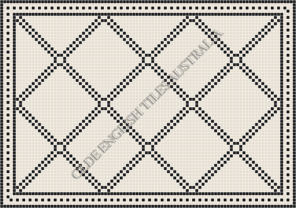 Classic Mosaic Patterns - Chrysler 20 White with Black Pattern