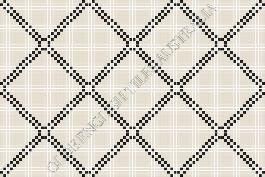 Classic Mosaic Patterns -  Chrysler 20 White with Black Pattern