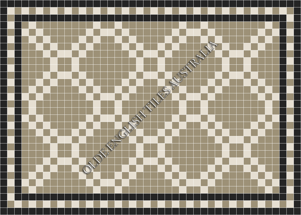 Classic Mosaic Patterns - Chrysler 50 Light Grey with White Pattern