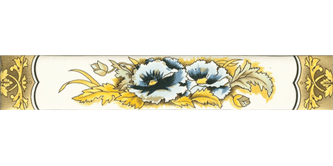 Classic Poppies Blue strip