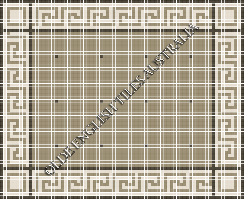 Classic Mosaic Patterns - Confetti 20 Light Grey with Charcoal Pattern