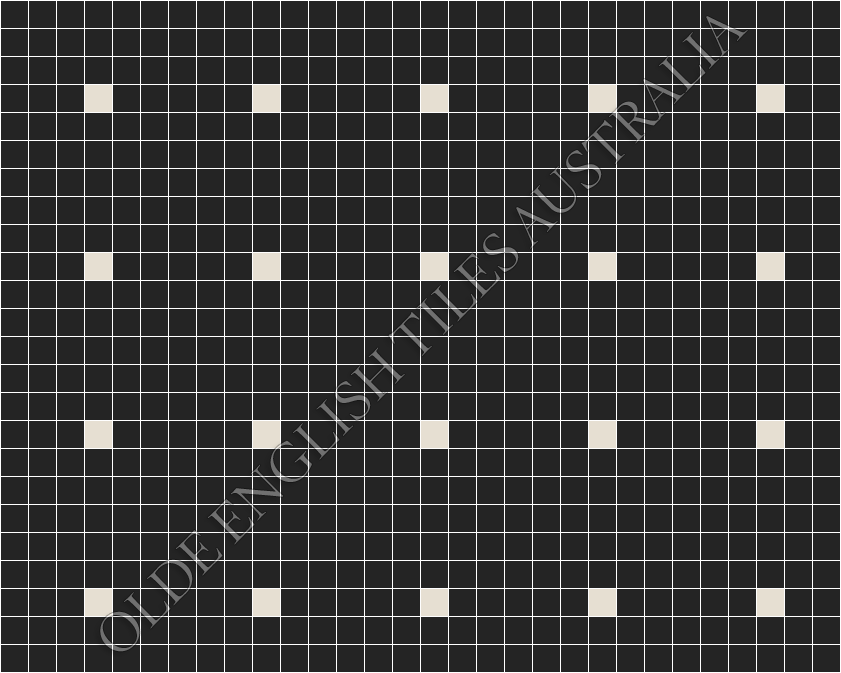 Classic Mosaic Patterns -  Confetti 50 Black with White Pattern