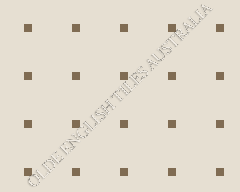 Classic Mosaic Patterns -  Confetti 50 White with Coffee Pattern