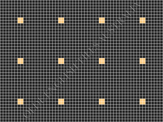 Classic Mosaic Patterns -  Cotton Club 20 Black with Oatmeal Pattern