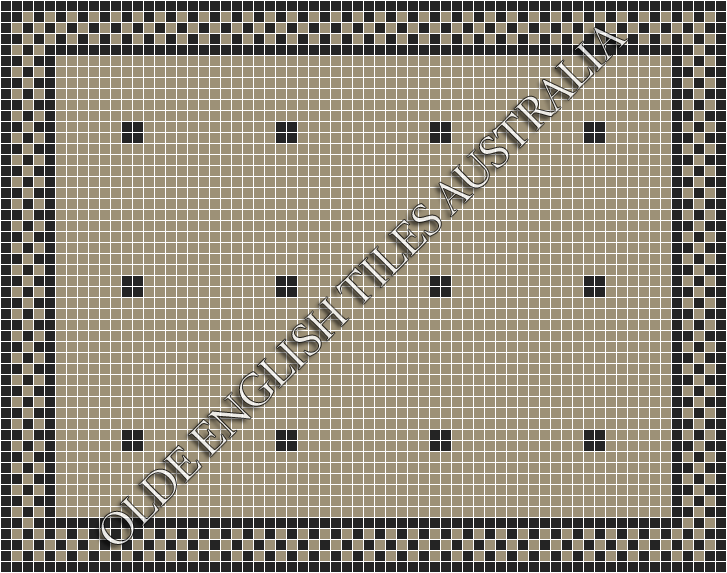 Classic Mosaic Patterns - Cotton Club 20 Light Grey with Black Pattern