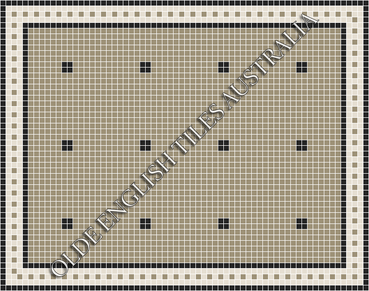 Classic Mosaic Patterns - Cotton Club 20 Light Grey with Black Pattern