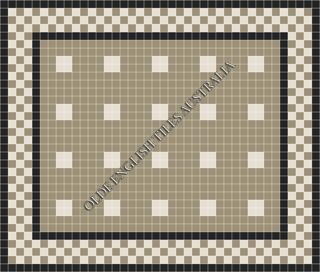 Classic Mosaic Patterns - Cotton Club 50 Light Grey with White Pattern
