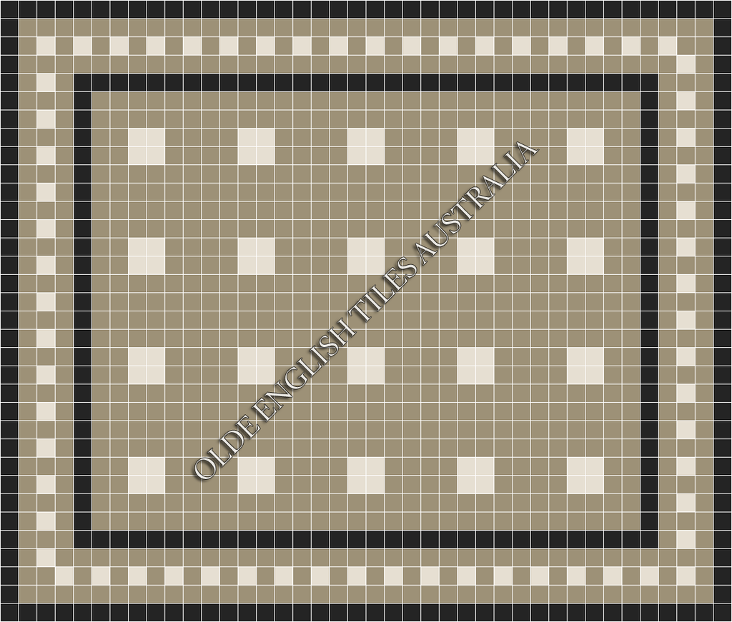 Classic Mosaic Patterns - Cotton Club 50 Light Grey with White Pattern