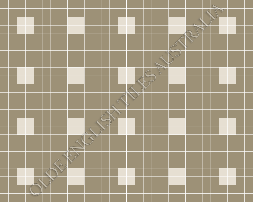 Classic Mosaic Patterns -  Cotton Club 50 Light Grey with White Pattern