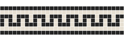 Mosaic Tiles -  Dentil 20 Black and White Border