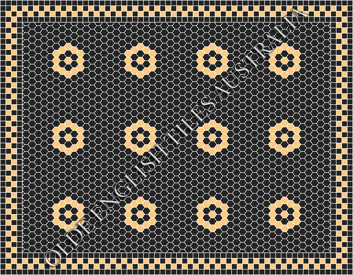  - Empire 25 Black with Oatmeal Pattern