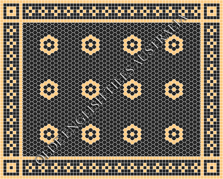  - Empire 25 Black with Oatmeal Pattern