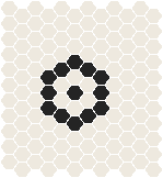 Classic Mosaic Patterns - Empire 25 White with Black Pattern