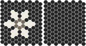 Classic Mosaic Patterns - Fontaine 25 Black with White and Grey