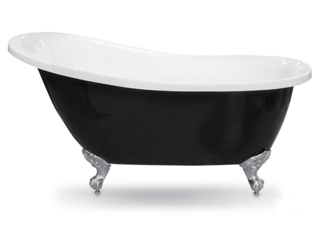  - Forme Black & White Slipper 1550 & 1700 Freestanding Acrylic bath