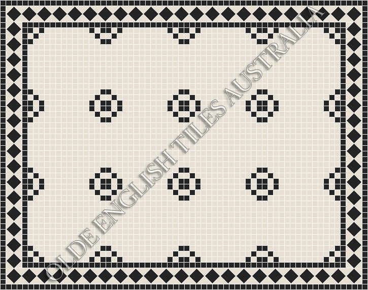  - Gatsby 20 White with Black Pattern