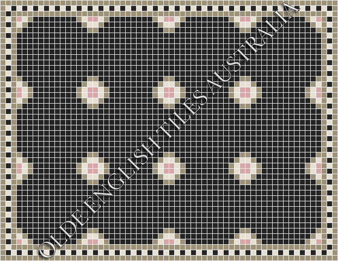  - Gatsby 20 Multi Black with Light Grey, White and Pink Pattern