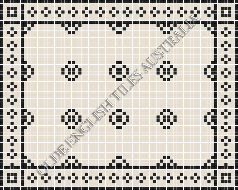  - Gatsby 20 White with Black Pattern