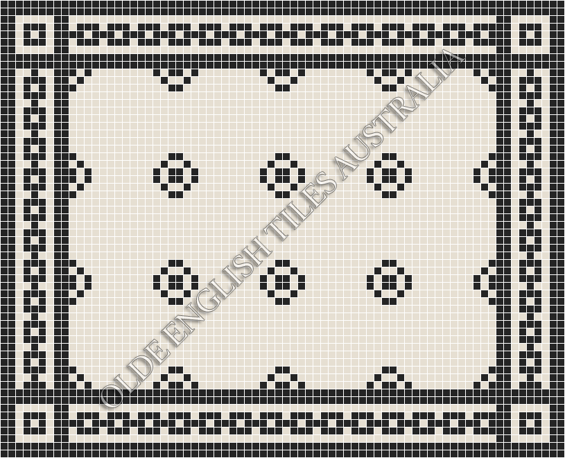  - Gatsby 20 White with Black Pattern