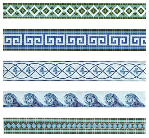 Glass Mosaic Pool Borders