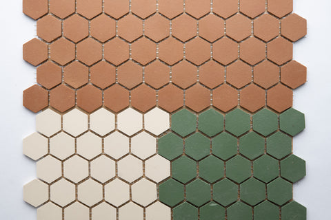 Porcelain Mosaic 25mm Hexagon
