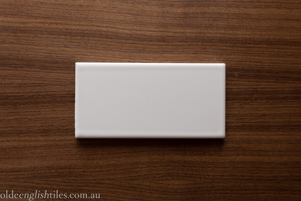 White fireplace Tile
