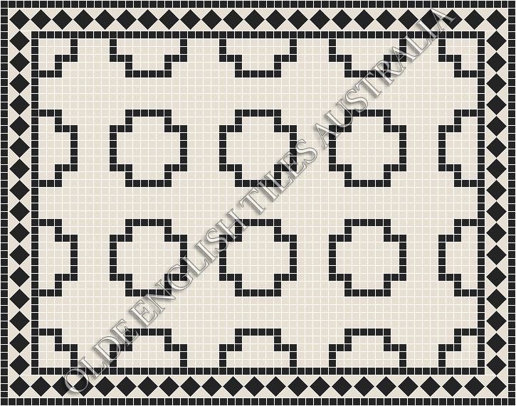  - Greenwich 20 White with Black Pattern