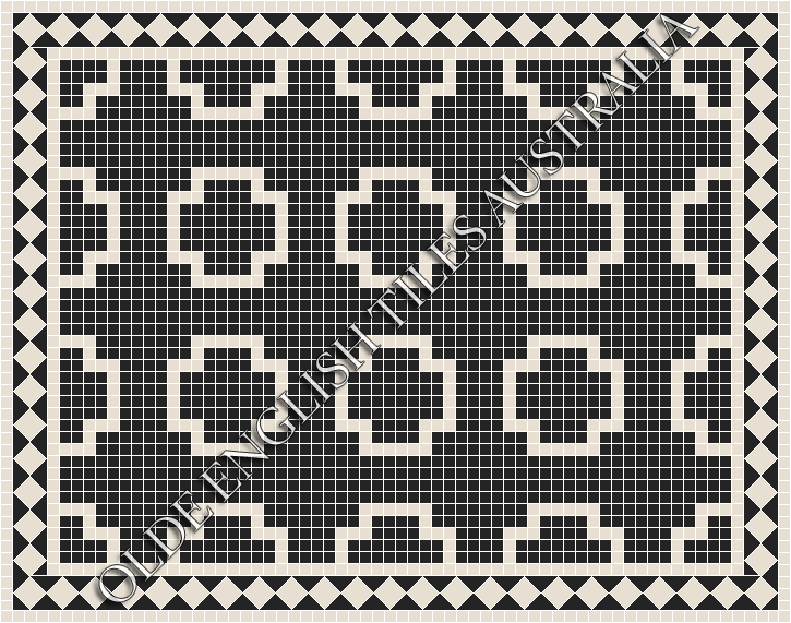  - Greenwich 20 Black with White Pattern