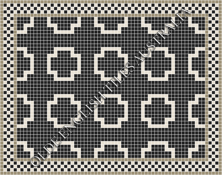  - Greenwich 20 Black with White Pattern