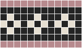 - Jazz 20 Black, White with Old Pink Strips Border