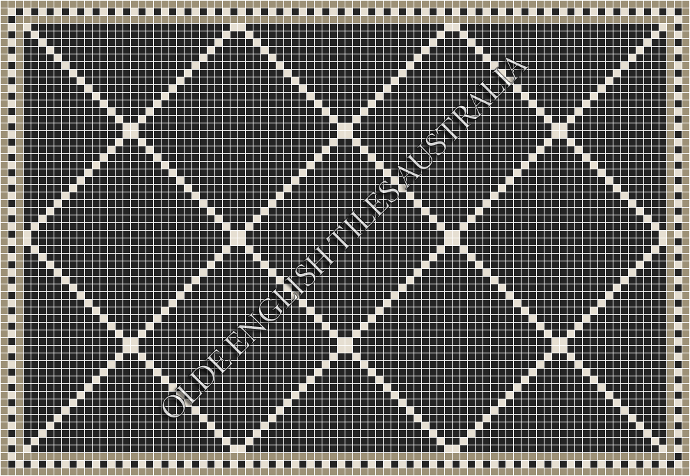  - Manhattan 20 Black with White Pattern