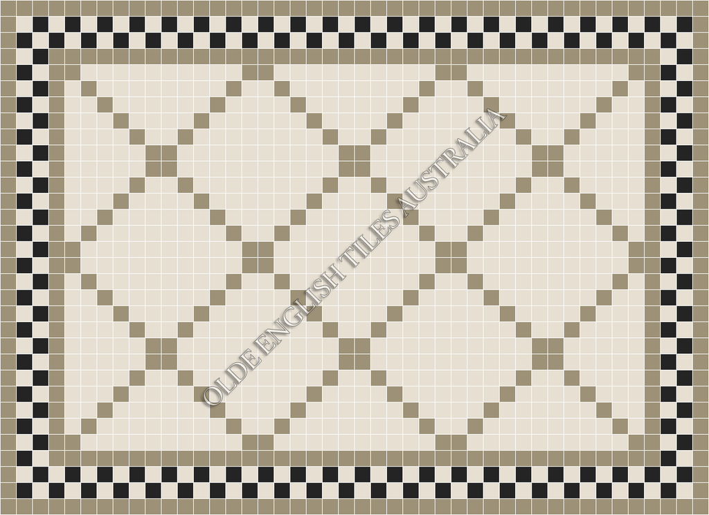  - Manhattan 50 White with Light Grey Pattern