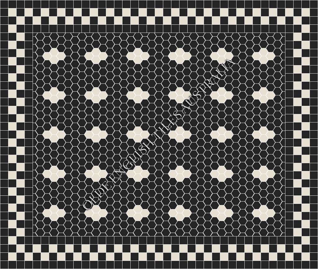  - Metropolis 50 Black with White Pattern