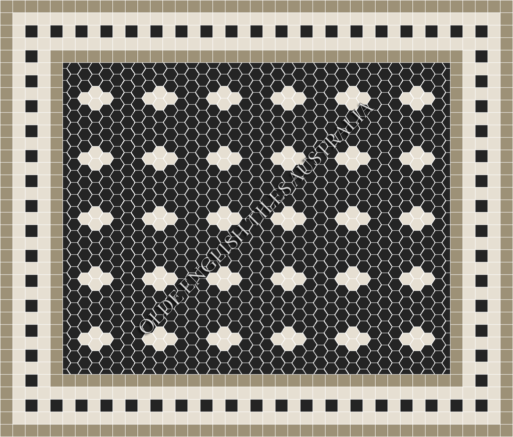  - Metropolis 50 Black with White Pattern