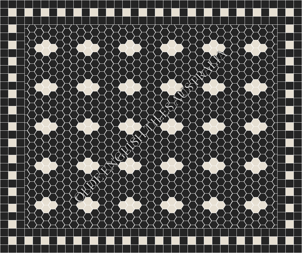  - Metropolis 50 Black with White Pattern