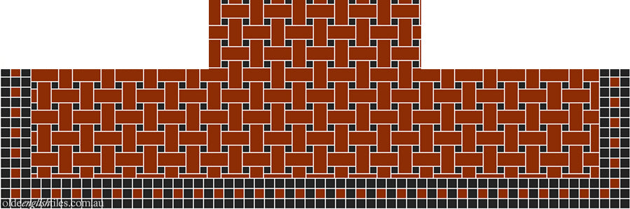 Fireplace Mosaic -  Monte Carlo with Rockefeller border - Option 4