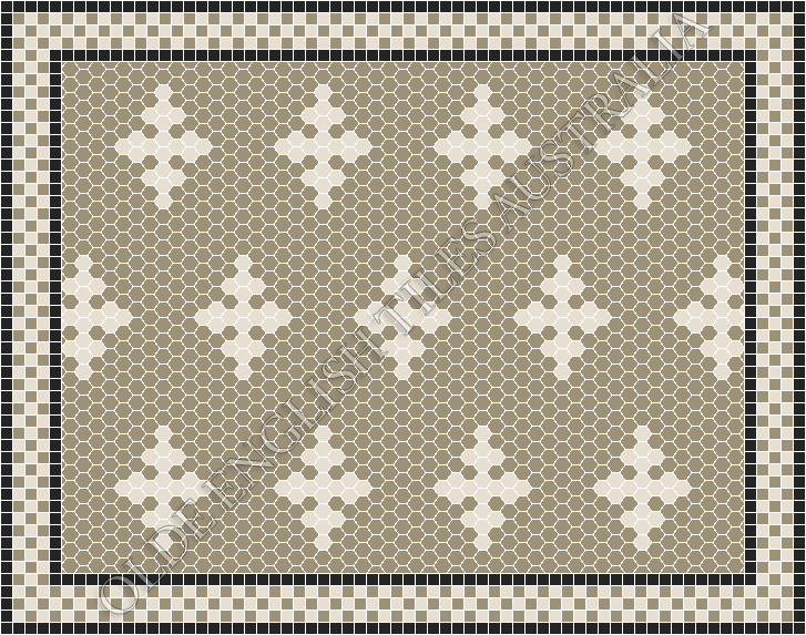  - Motif 25 Light Grey with White