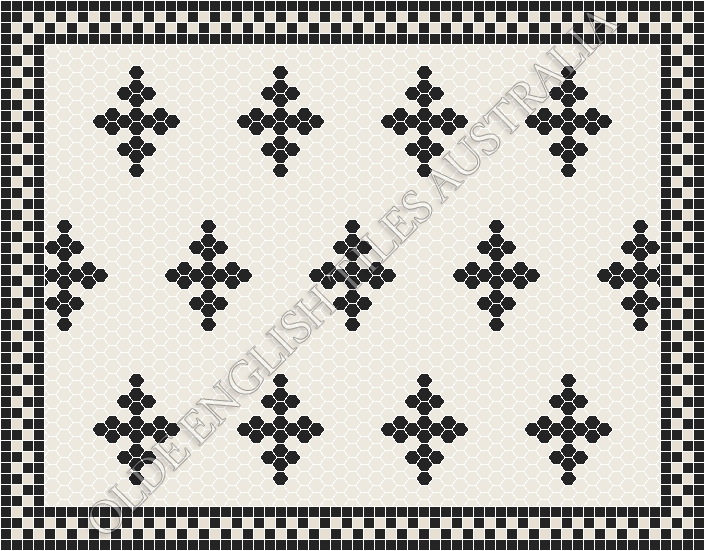  - Motif 25 White with Black