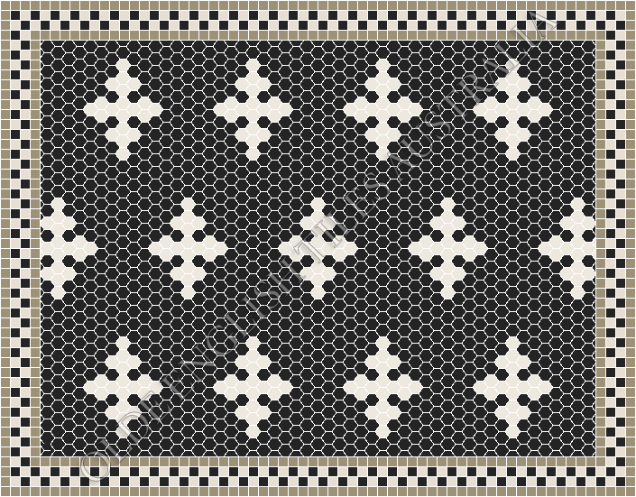  - Motif 25 Black with White