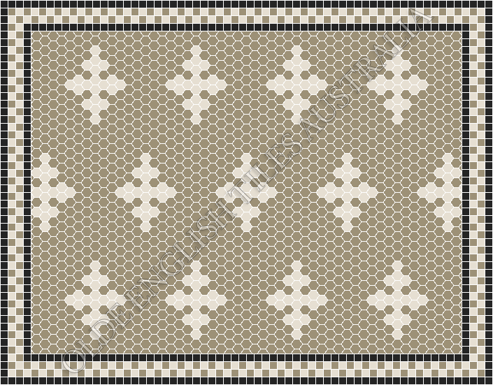  - Motif 25 Light Grey with White