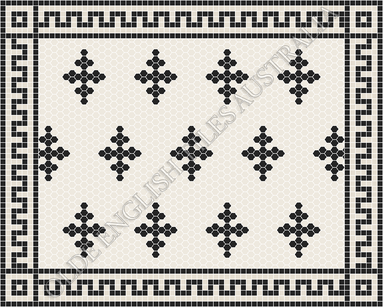  - Motif 25 White with Black
