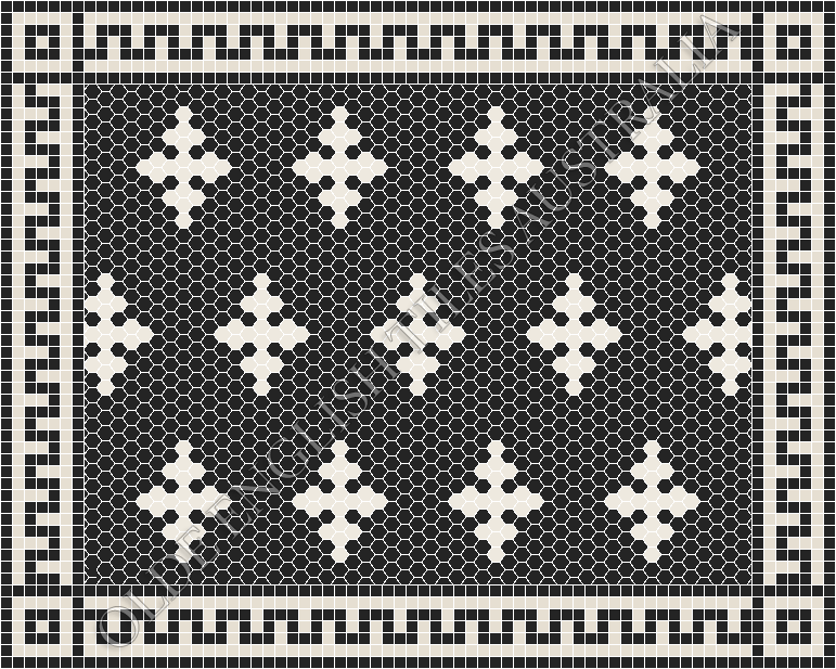  - Motif 25 Black with White