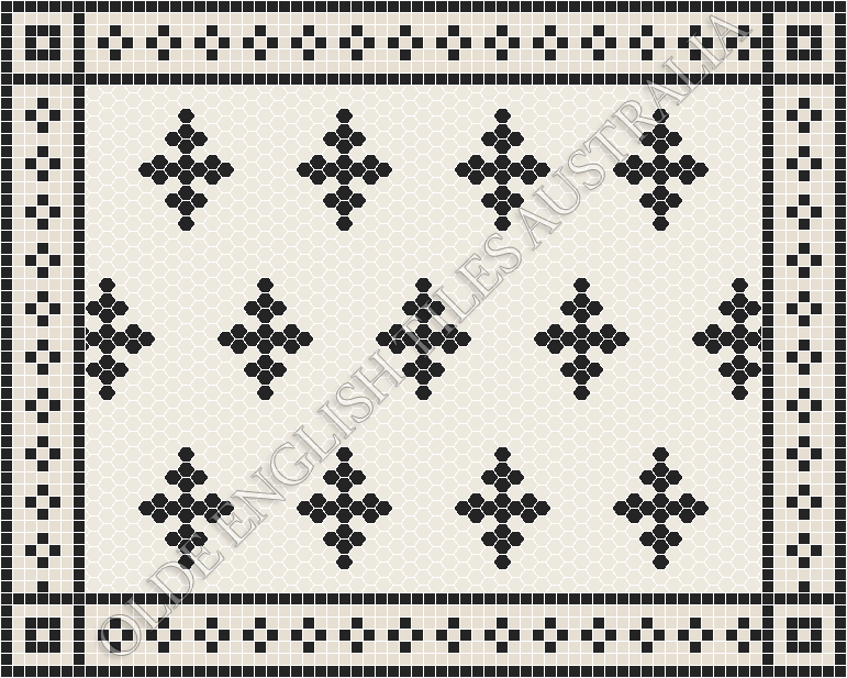  - Motif 25 White with Black