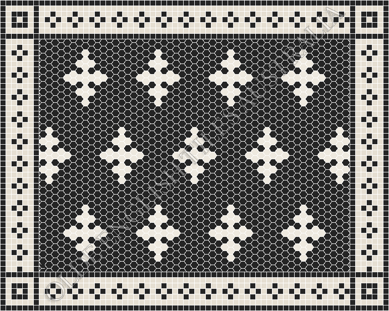  - Motif 25 Black with White
