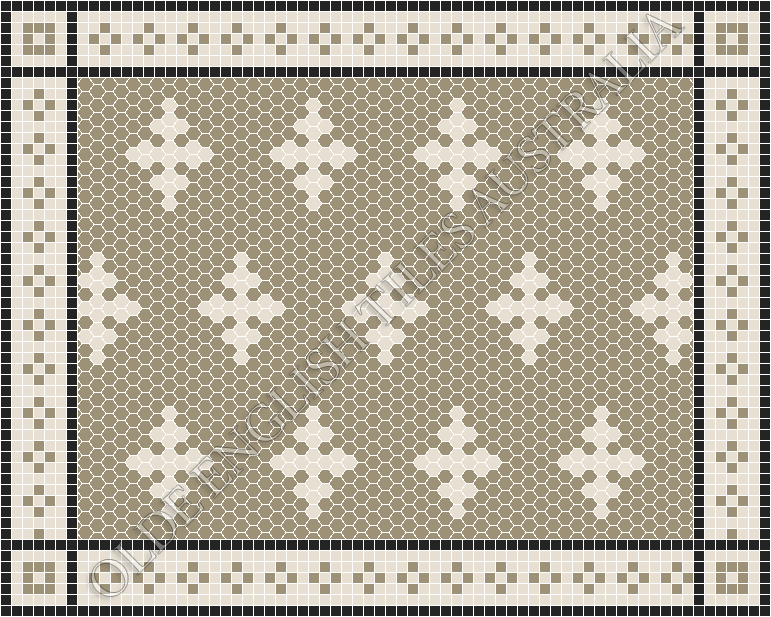  - Motif 25 Light Grey with White