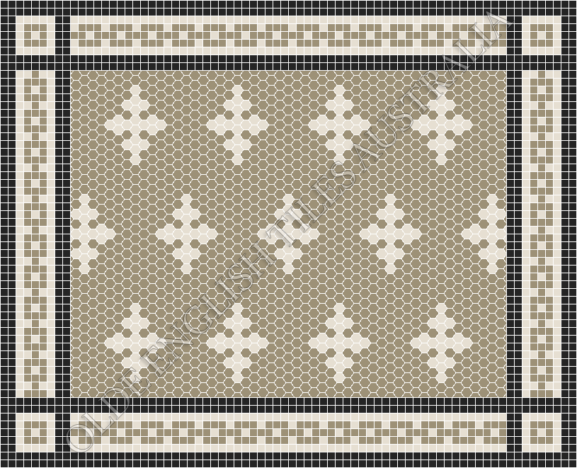  - Motif 25 Light Grey with White