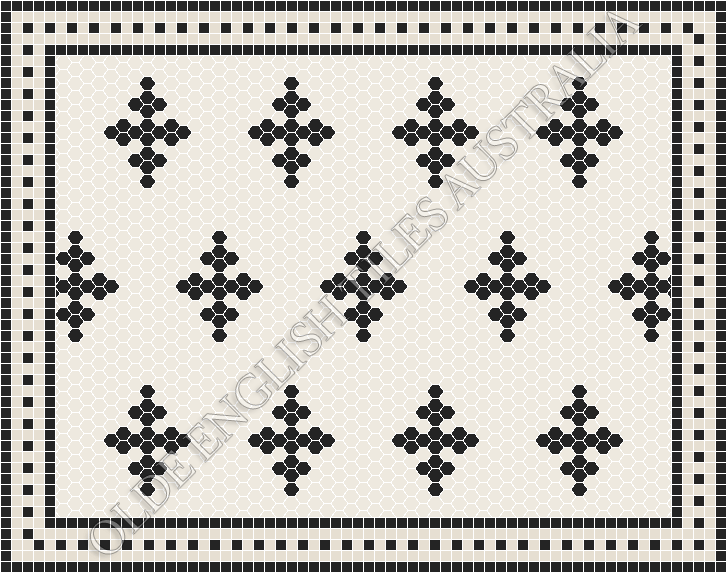 - Motif 25 White with Black