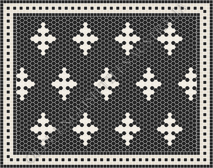  - Motif 25 Black with White