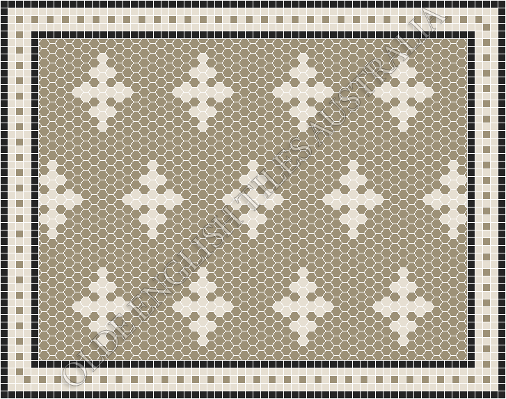  - Motif 25 Light Grey with White