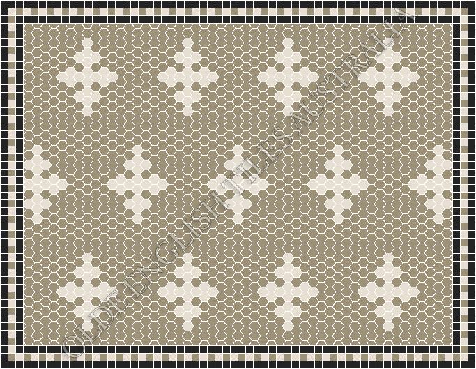  - Motif 25 Light Grey with White
